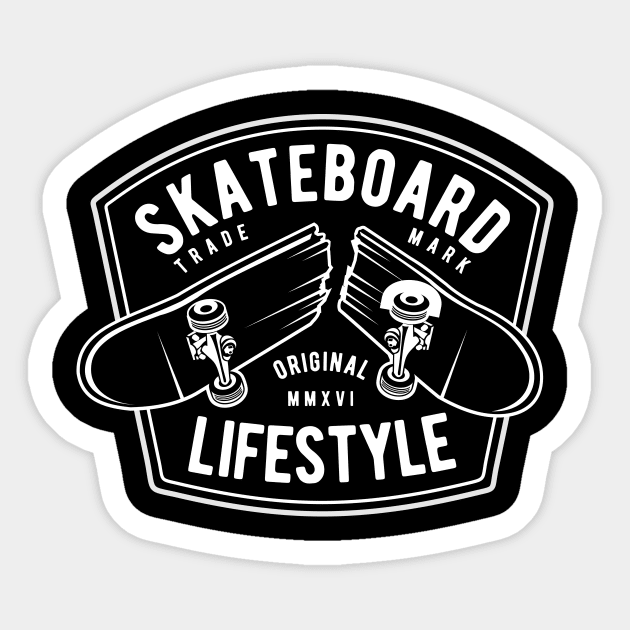 Skateboard Lifestyle Sticker by lionkingdesign